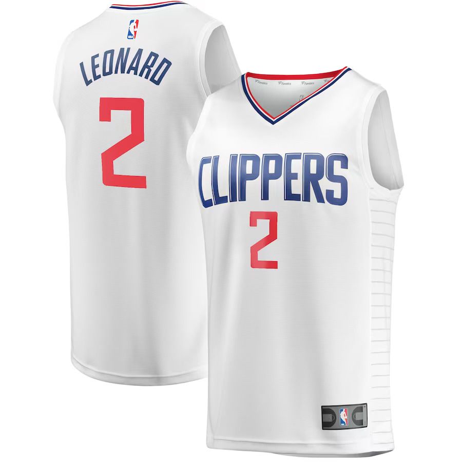 Men Los Angeles Clippers #2 Kawhi Leonard Fanatics Branded White Fast Break Player NBA Jersey
